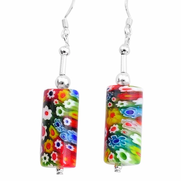 NEW Earrings Italian Murano Glass pierced - Picture 1 of 5